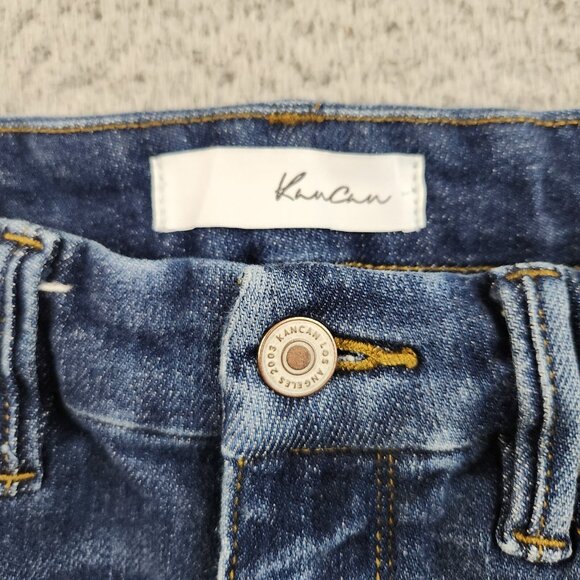 Kancan Women’s Size 5/26 Maria High Rise Ankle Skinny Jeans Medium Wash Raw Hem - Picture 10 of 13